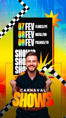 Flyer Story Agenda Carnaval Shows PSD Editável