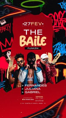 Flyer Story Próximos Shows Festa The Baile Funkzin 27 Fev PSD Editável