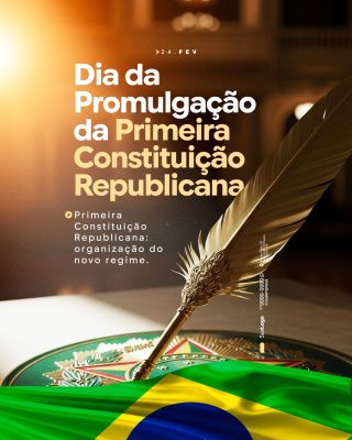 Dia da Promulgação da Primeira Constituição Republicana PSD Editável