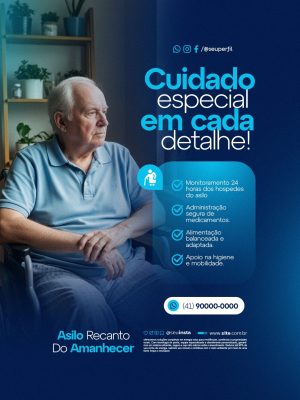 Asilo Cuidado Especial em Cada Detalhe PSD Editável