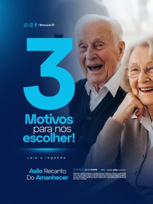 Asilo Recanto do Amanhecer 3 Motivos Para nos Escolher PSD Editável