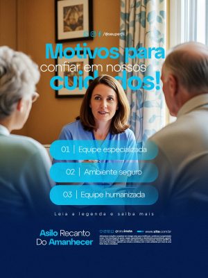 Asilo Motivos para Confiar em Nossos Cuidados PSD Editável