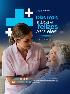 Asilo Dias Mais Ativos e Felizes PSD Editável