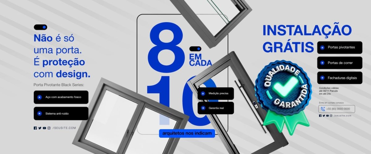 Porta Pivotante Black Series Proteção Carrossel PSD Editável