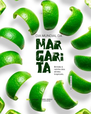 Dia Mundial da Margarita 22 de fevereiro Social Media PSD Editável