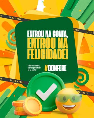 Tá na Conta Aviso Pagamento Salário Servidor Social Media PSD Editável PSD Editável