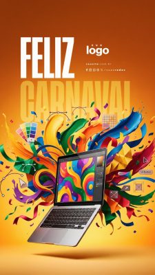 Feliz Carnaval Loja Eletrônicos PSD Editável