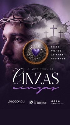 Story Quarta feira de Cinzas 18 de Fevereiro PSD Editável