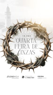 Story Quarta feira de Cinzas 18 de Fevereiro PSD Editável