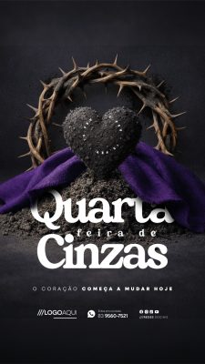 Story Quarta feira de Cinzas 18 de Fevereiro PSD Editável