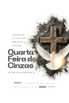 Quarta Feira de Cinzas 18 de Fevereiro Tempo de Silenciar PSD Editável