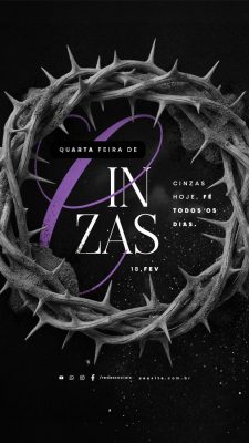 Story Quarta feira de Cinzas 18 de Fevereiro PSD Editável