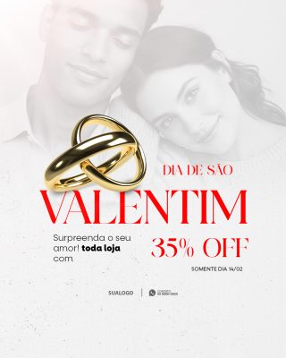 Dia de São Valentim Surpreenda seu Amor 35% OFF PSD Editável