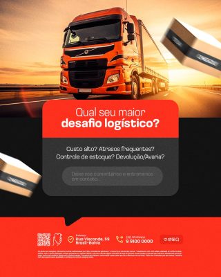 Transportadora Qual seu maior desafio logístico PSD Editável