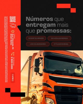 Transportadora Que Entregam Mais Que Promessas PSD Editável