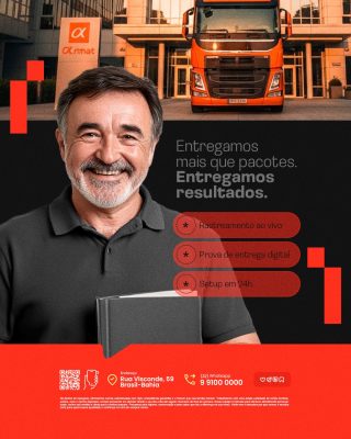 Transportadora Entregamos Maia que Pacotes Entregamos Resultado PSD Editável