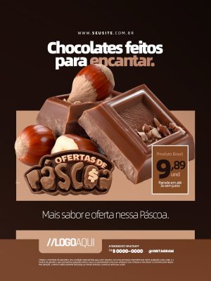 Ofertas de Páscoa Mais Sabor e Oferta PSD Editável