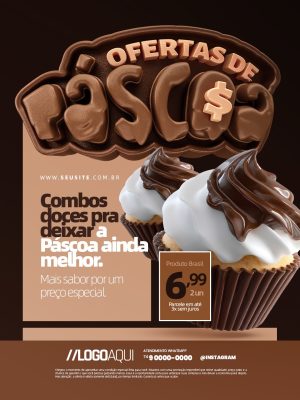 Ofertas de Páscoa Preço Especial PSD Editável