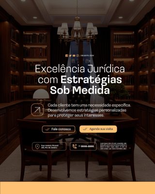 Excelência Jurídica com Estratégias Sob Medida Advocacia PSD Editável