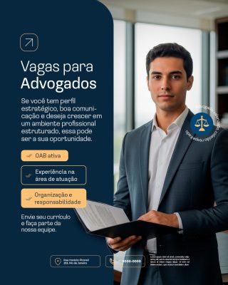 Vagas para Advogados Oportunidade Ativa Currículo PSD Editável