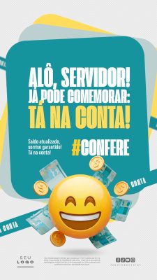 Servidor Alô Tá Na Conta Saldo Atualizado Confere Post PSD Editável