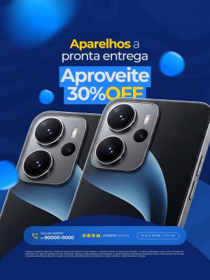 Aparelhos Pronta Entrega Aproveite 30 OFF Loja de Celulares PSD Editável
