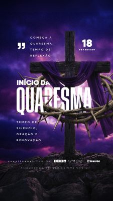 Story Início da Quaresma 18 de fevereiro PSD Editável