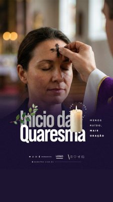 Story Início da Quaresma 18 de fevereiro PSD Editável