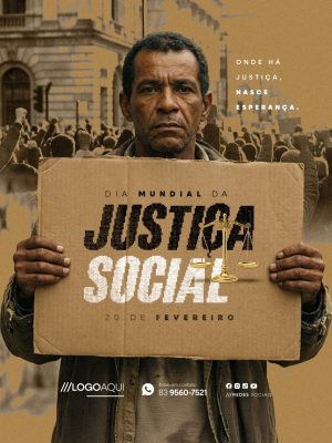 Dia Mundial da Justiça Social 20 de Fevereiro PSD Editável