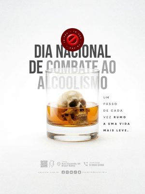 Dia Nacional de Combate ao Alcoolismo 18 de fevereiro PSD PSD Editável