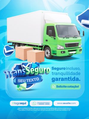 Trans Seguro Seguro Incluso PSD Editável