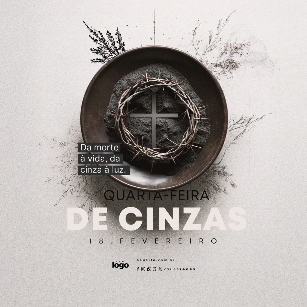 Quarta feira de Cinzas 18 de Fevereiro PSD Editável