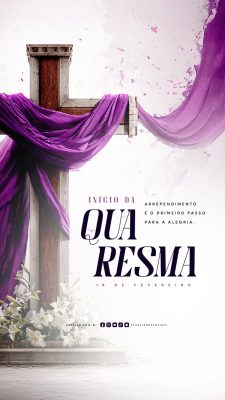 Story Início da Quaresma 18 de Fevereiro PSD Editável