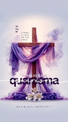 Story Início da Quaresma 18 de Fevereiro PSD Editável