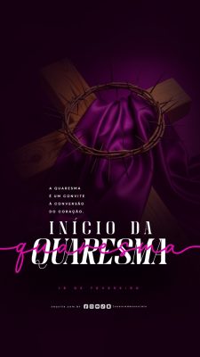 Story Início da Quaresma 18 de Fevereiro PSD Editável