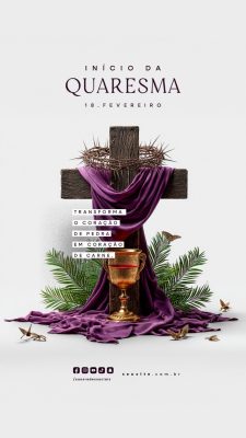Story Início da Quaresma 18 de Fevereiro PSD Editável