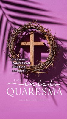 Story Início da Quaresma 18 de Fevereiro PSD Editável