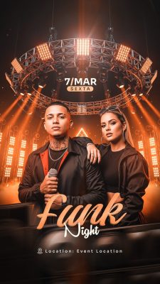 Festa Funk Night 7 Março Sexta feira PSD Editável
