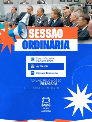 Sessão Ordinária Câmara Municipal Transmissão Instagram PSD Editável