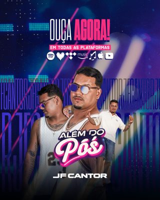 Música Ouça Agora! Em Todas as Plataformas JF Cantor PSD Editável