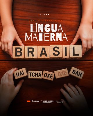 Língua Materna Brasil Palavras Regionalistas Festejo PSD Editável
