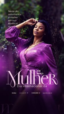 dia internacional da mulher Post EssênciaFeminina PSD Editável