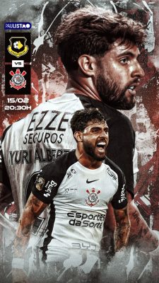 Paulistão 15/02 São Bernardo vs Corinthians Partida Futebol PSD Editável