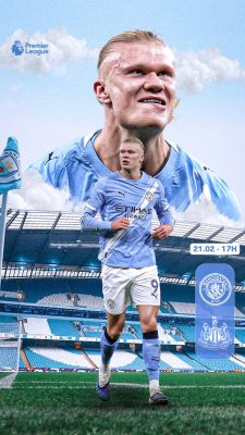 Futebol Premier League Jogo Haaland Template Edição PSD Editável