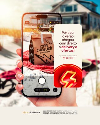 Verão Chegou Delivery Ofertas Pacote Praia Celular PSD Editável