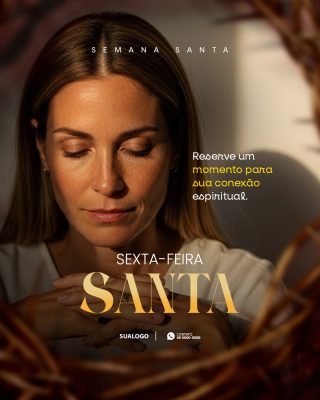 Semana Santa Reserve um Momento para Sua Conexão Espiritual PSD Editável