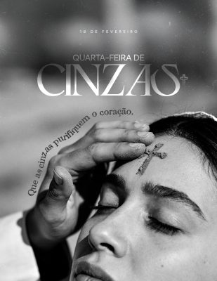 Quarta-feira de Cinzas 18 de Fevereiro Template Religioso PSD Editável