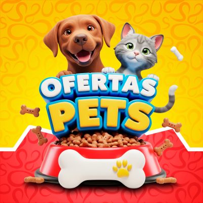 Ofertas Pets Cachorro e Gato Promoção Destaque PSD Editável