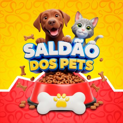 Saldão dos Pets Cão e Gato Promoção Loja Pet Shop PSD Editável