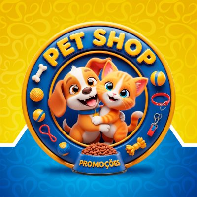 Pet Shop Cão Gato Fofinhos Promoções PSD Editável